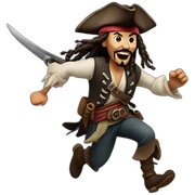 Jack sparrow running sticker