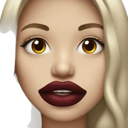 Dark red lips sticker