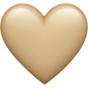 Beige heart  sticker
