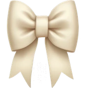 Cream bow sticker