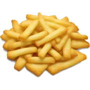 French fríes pile in a plate sticker