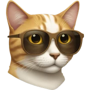 Cat with sunglasses sticker