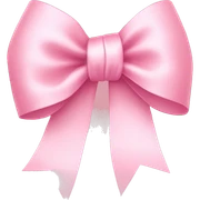 light pink ribbon bow sticker
