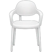 Plastic white chair sticker