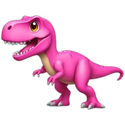 dinosaur trex pink sticker