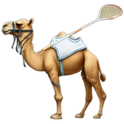 Camel playing lacrosse sticker