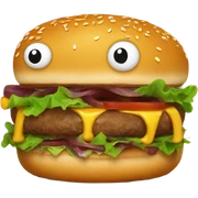 Burger worm sticker