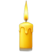 yellow candle sticker