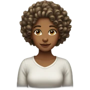 Girl with curly hair sticker