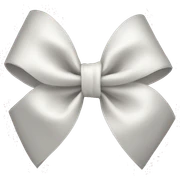 white bow sticker