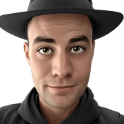 smiling boy in black hat sticker