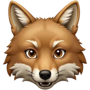 Coyote eating sticker