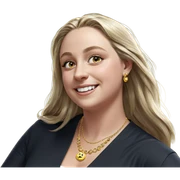 smiling girl with jewelry sticker