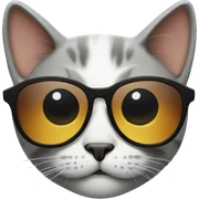 Cat with sunglasses sticker
