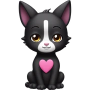 create kuromi with heart eyes sticker