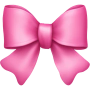 Cute pink bow sticker