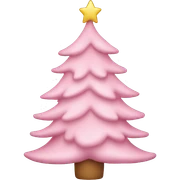 pastel pink christmas tree sticker