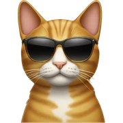 Cat with sunglasses sticker