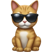Cat with sunglasses sticker