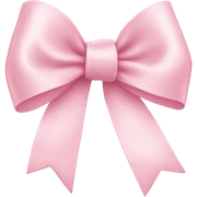 light pink ribbon bow sticker
