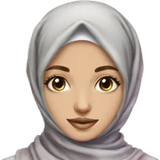 Transparent watercolor hijab sticker