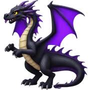 Black and purple dragon sticker