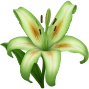  forest green lily sticker