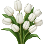 white tulip bouquet  sticker