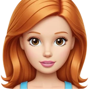 Beautiful Barbie ginger fair skin sticker