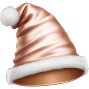 Realistic isolated rose gold Santa hat. sticker