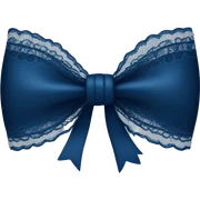 Dark blue bow with lace sticker