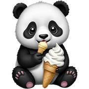 Panda eating ice cream sticker