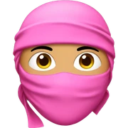 pink ninja  sticker