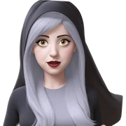 mysterious girl in black dress sticker