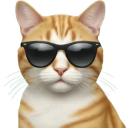 Cat with sunglasses sticker