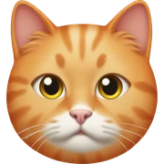 Fat orange girl cat sticker