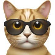 Cat with sunglasses sticker