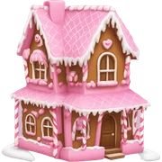 Pink Gingerbread house  sticker