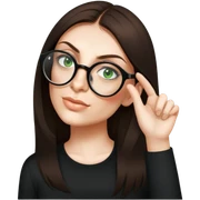 female, black shirt, long black hair sticker