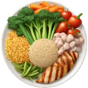 a large plate of healthy food sticker