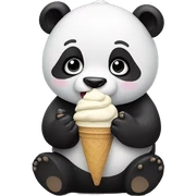 Panda eating ice cream sticker