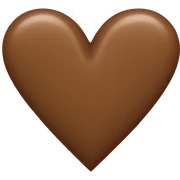 brown heart sticker