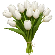 white tulip bouquet sticker
