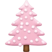 pastel pink christmas tree sticker