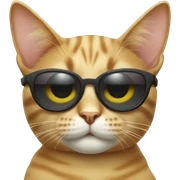 Cat with sunglasses sticker