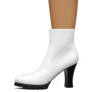 white block heel boots sticker