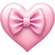 Light pink heart with bow sticker