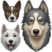 dog and wolf  sticker