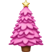 Pink Christmas sticker