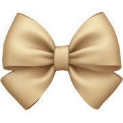 Beige bow sticker
